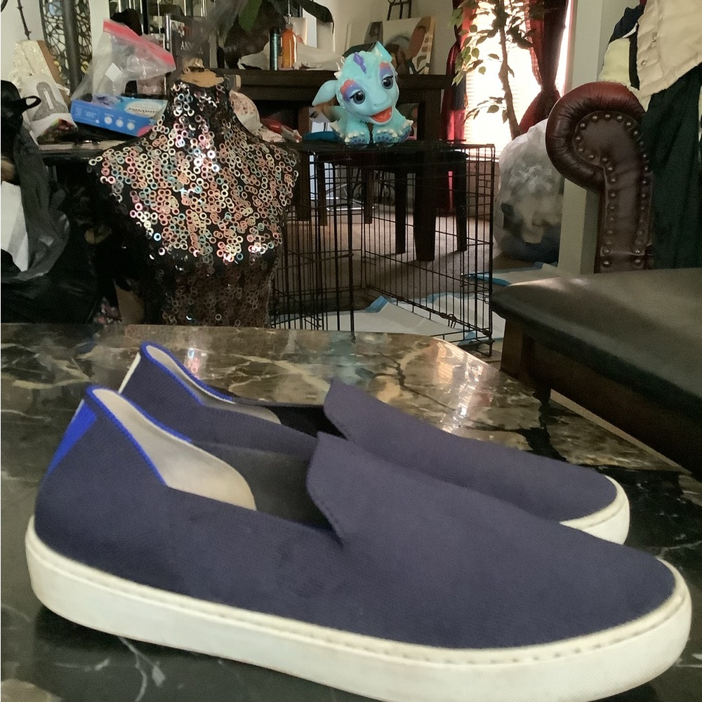 Rothy’s navy blue slip on sneakers size 10.5